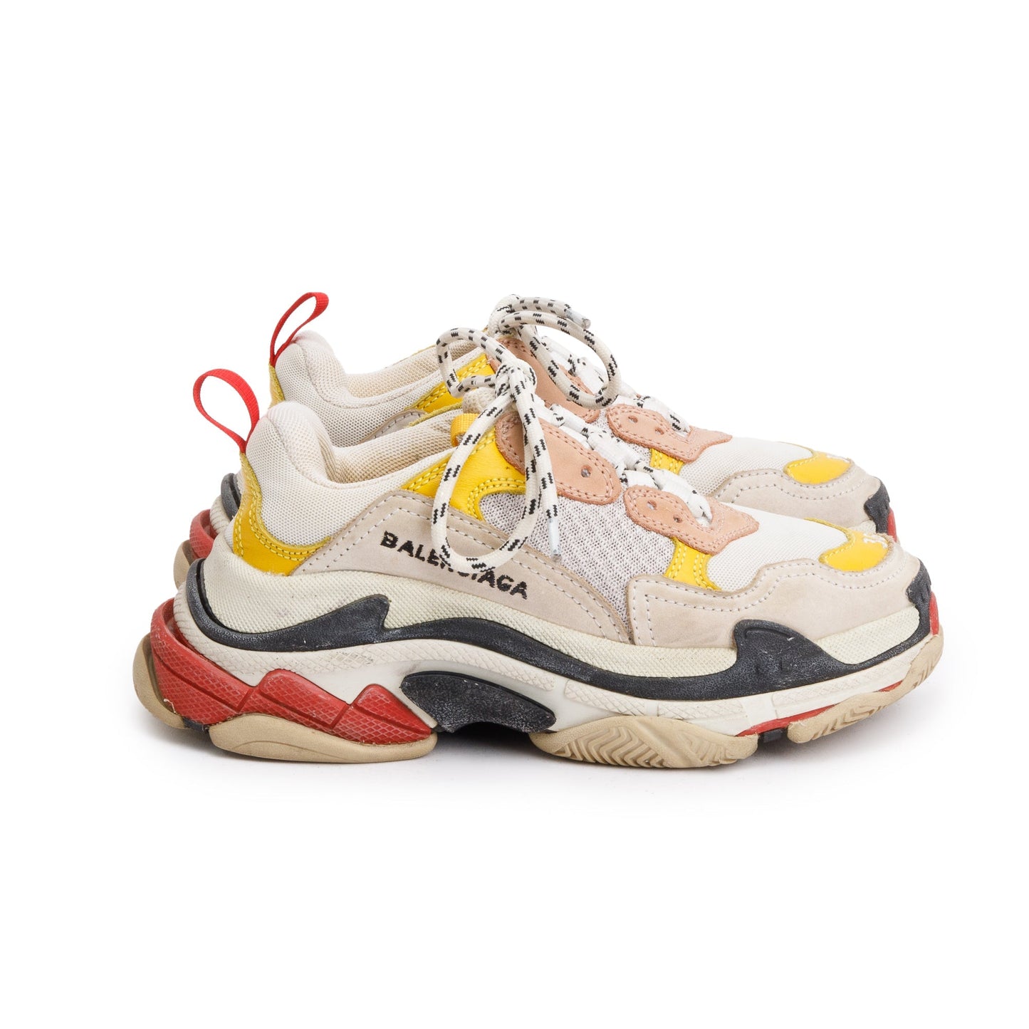 Balenciaga Multicolor Fabric Mesh Triple S Trainer Sneakers, Size 36