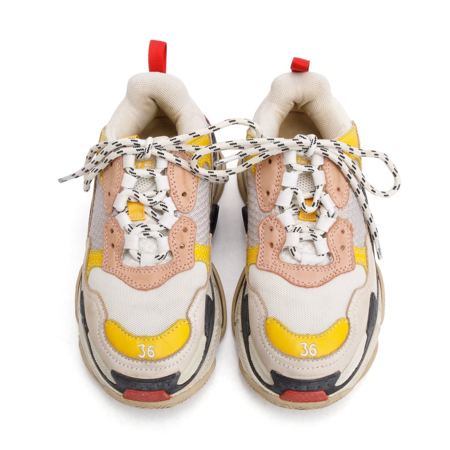 Balenciaga Multicolor Fabric Mesh Triple S Trainer Sneakers, Size 36