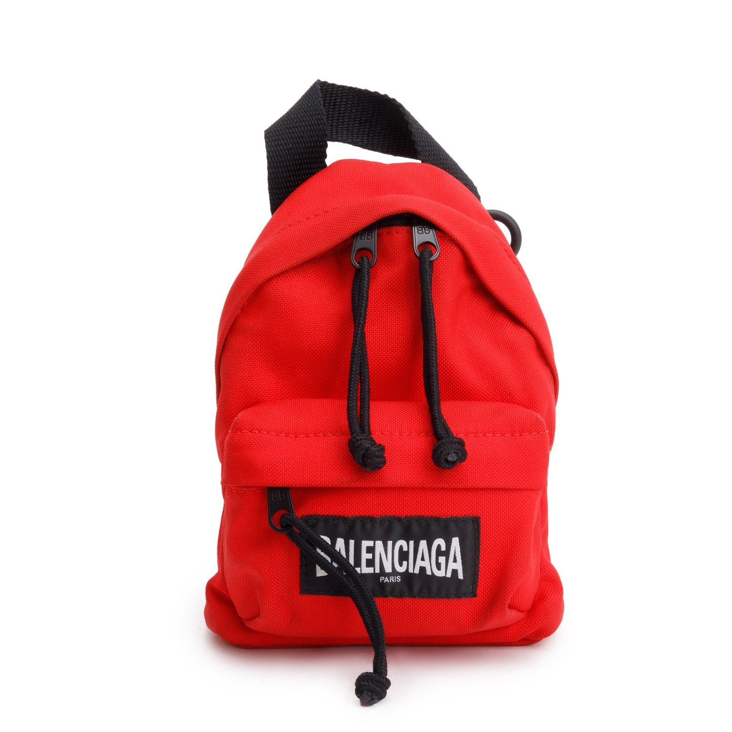Balenciaga Red Canvas Oversized Mini Backpack Crossbody