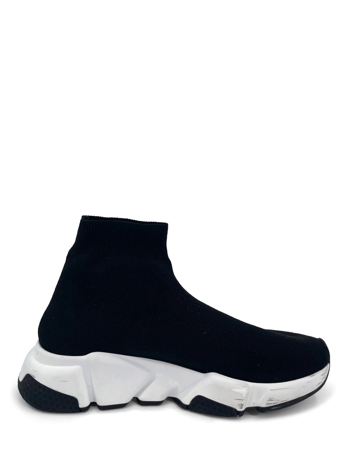 Balenciaga Speed Recycled Knit Sneakers Black White