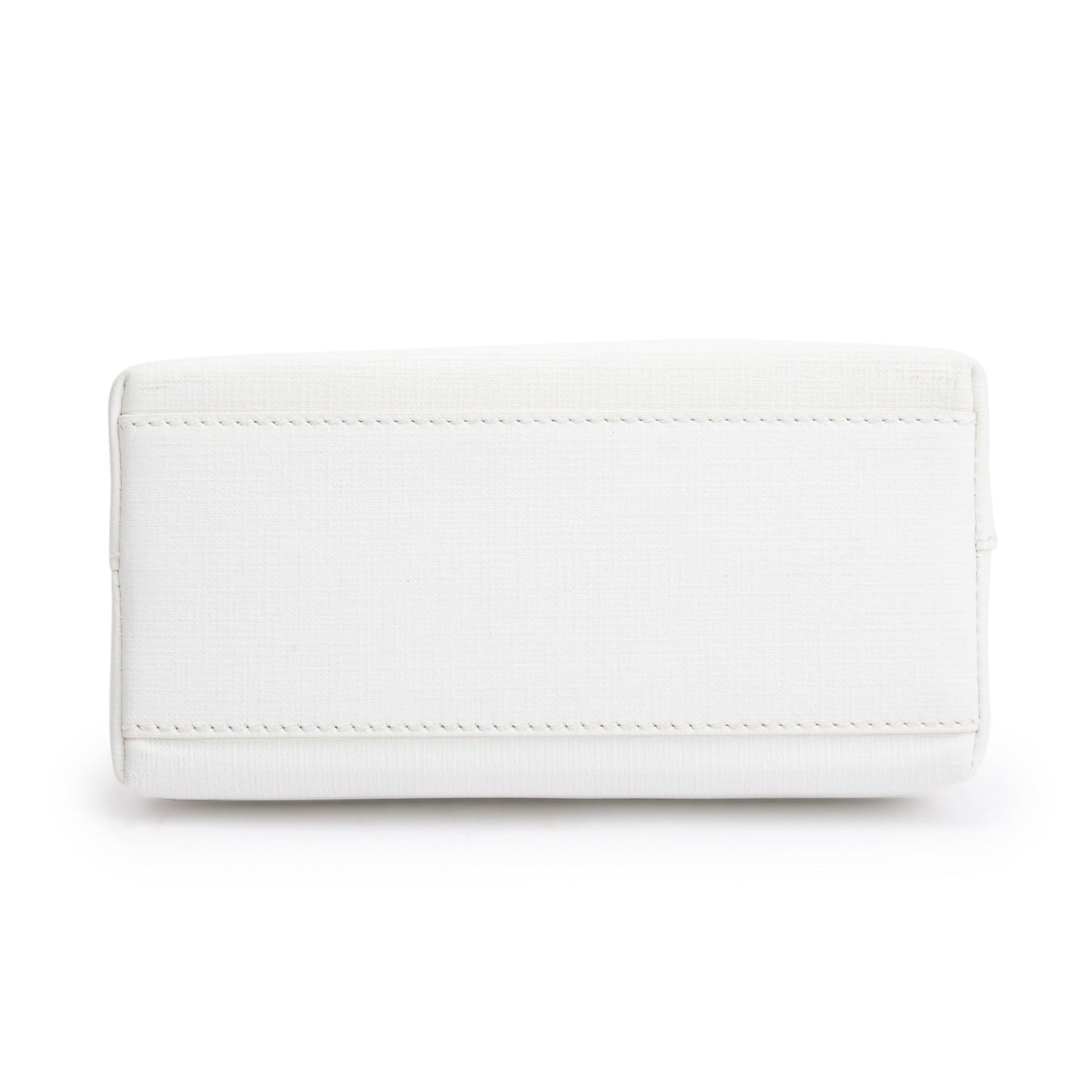 Balenciaga White Calfskin Leather XXS Logo Leather Shopping Tote