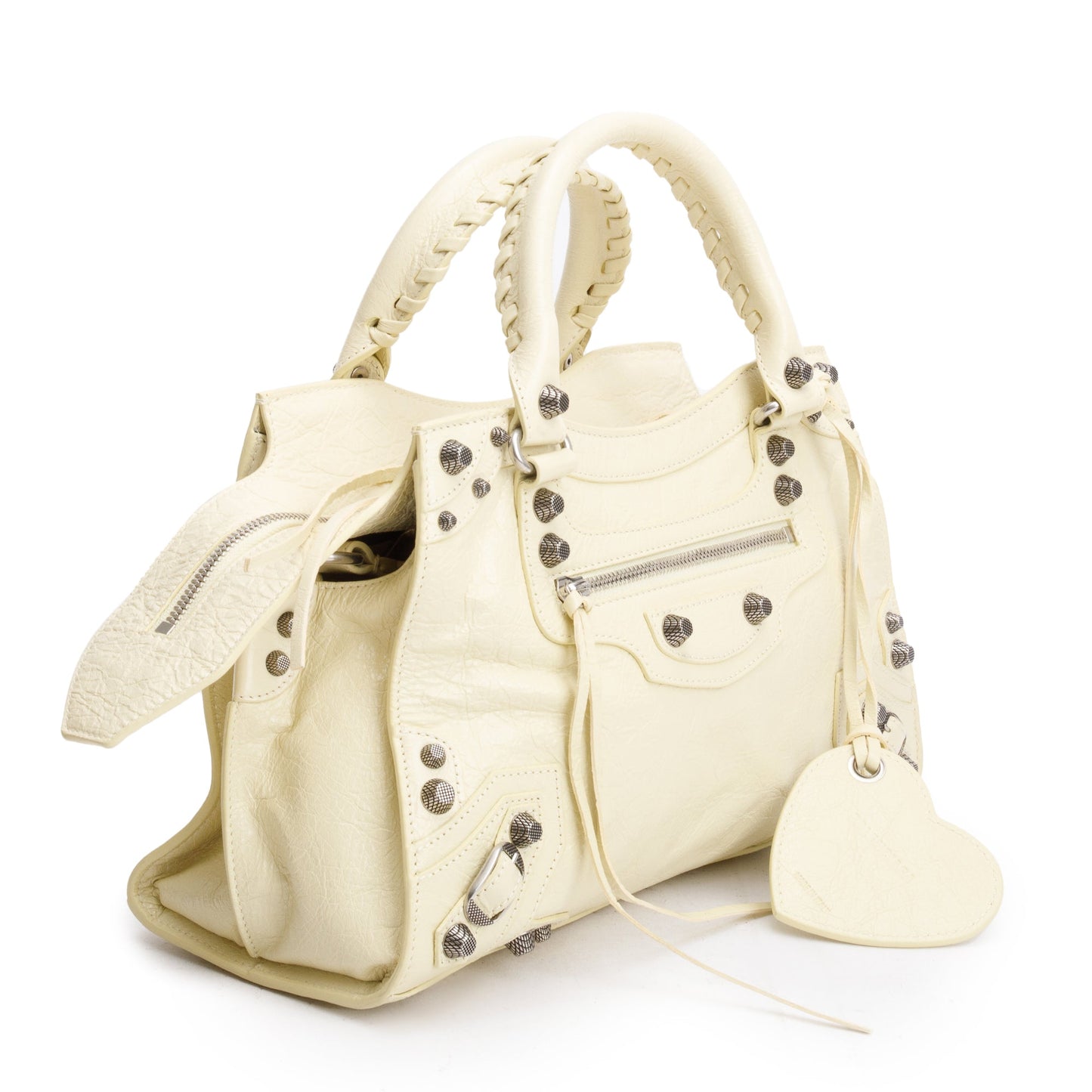 Balenciaga Yellow Arena Leather Small Neo Le Cagole Classic City Bag