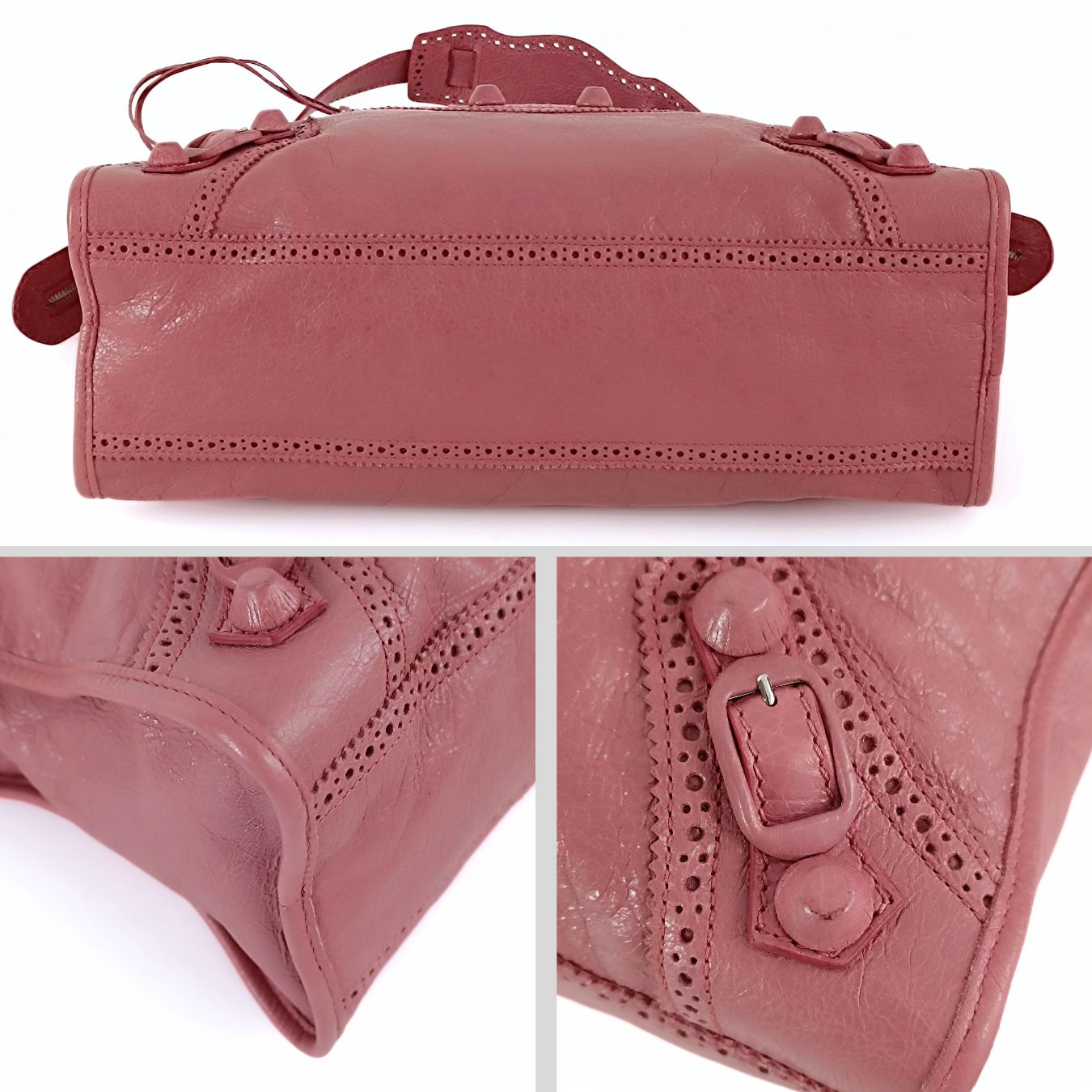 BALENCIAGA City shoulder bag in pink leather
