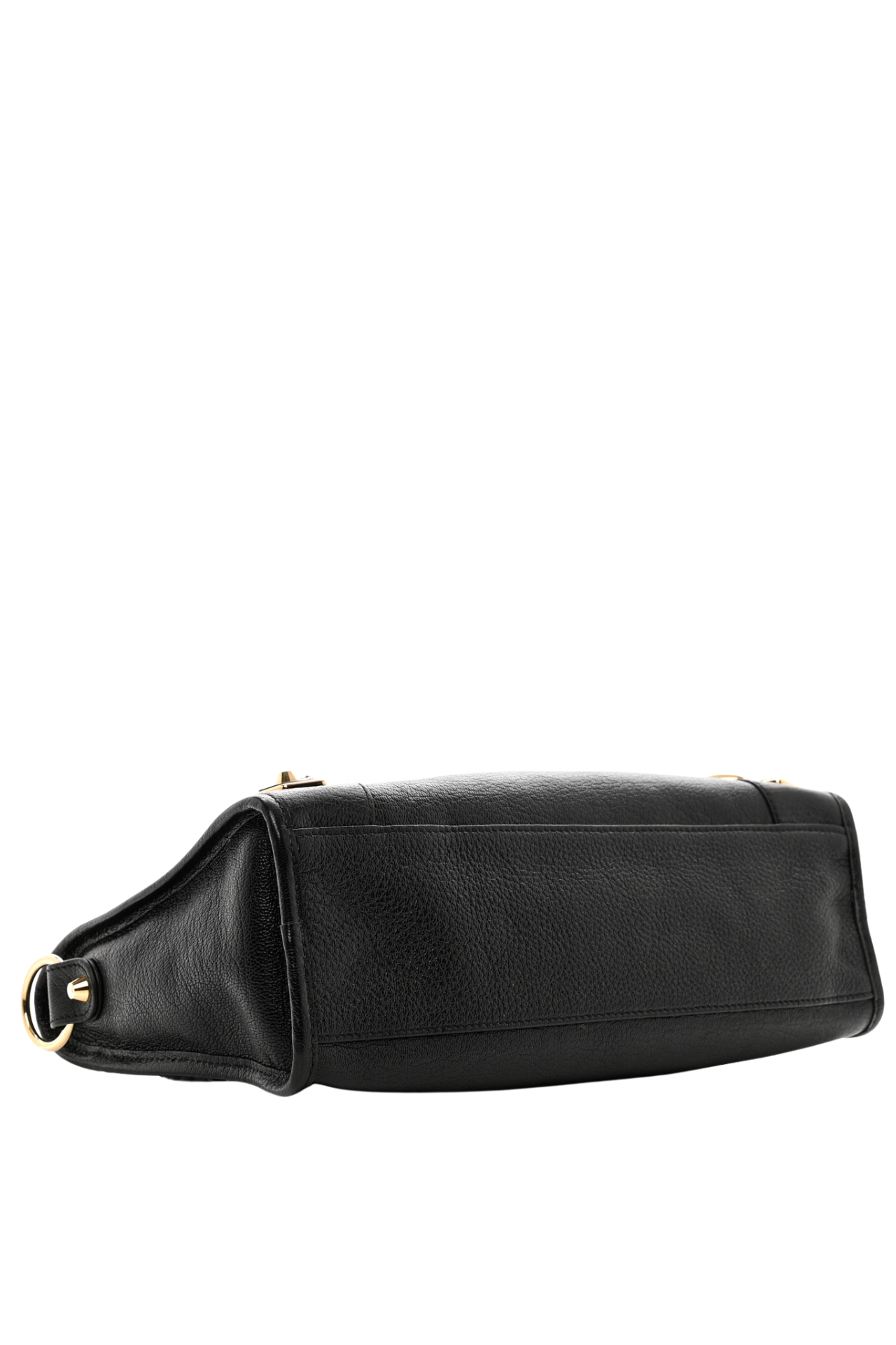 BALENCIAGA Black Leather Metallic Edge City Tote