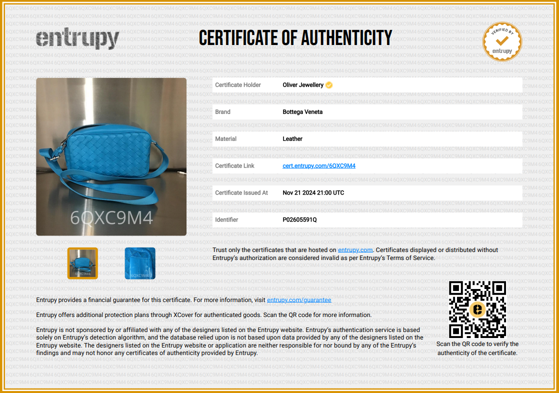 Bottega Veneta Blue Intrecciato Leather Camera Bag