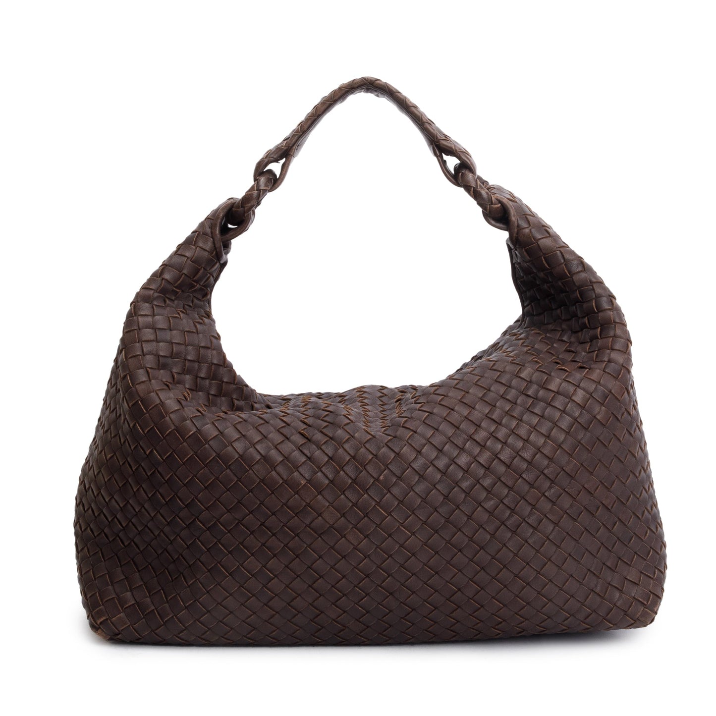 Bottega Veneta Brown Intrecciato Leather Sloane Bag