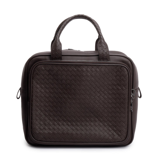 Bottega Veneta Brown intrecciato Leather Top Handle Briefcase