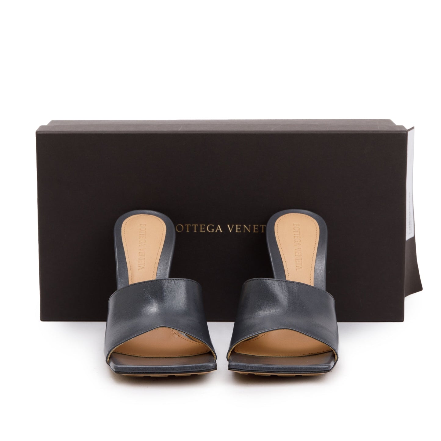 Bottega Veneta Grey Nappa Leather Stretch Mule, Size 36 w/ Box