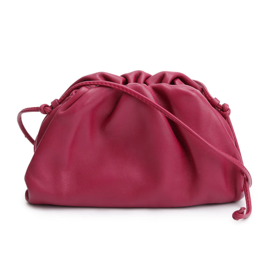 Bottega Veneta Maroon Intrecciato Leather Mini Pouch Crossbody