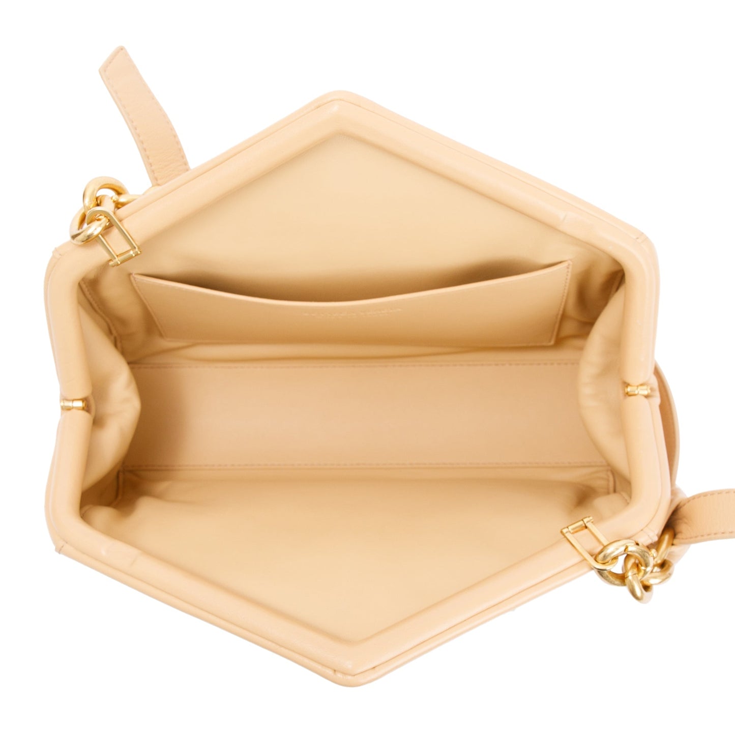 Bottega Veneta Neutral Leather The Tip Handle Bag