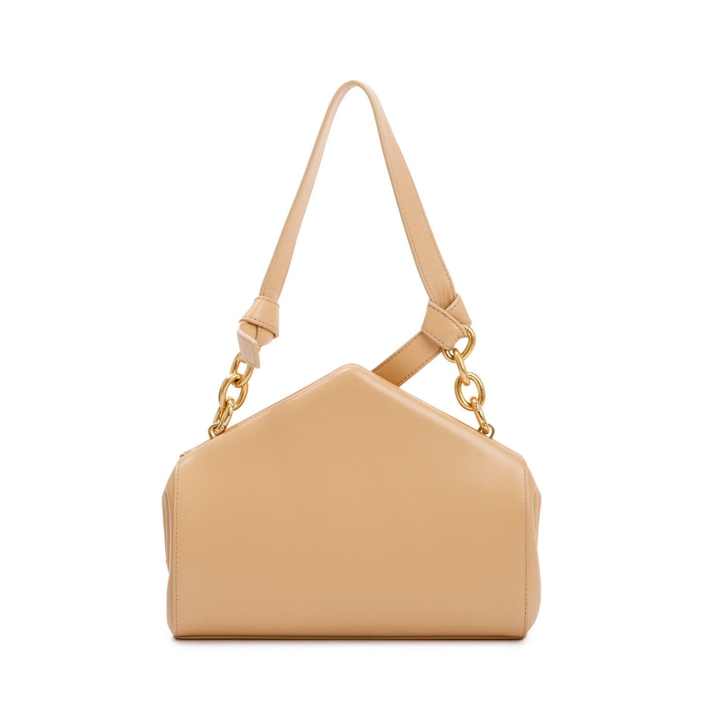 Bottega Veneta Neutral Leather The Tip Handle Bag