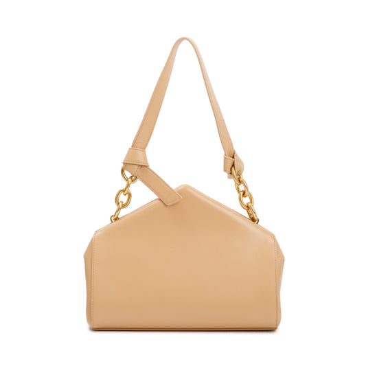 Bottega Veneta Neutral Leather The Tip Handle Bag