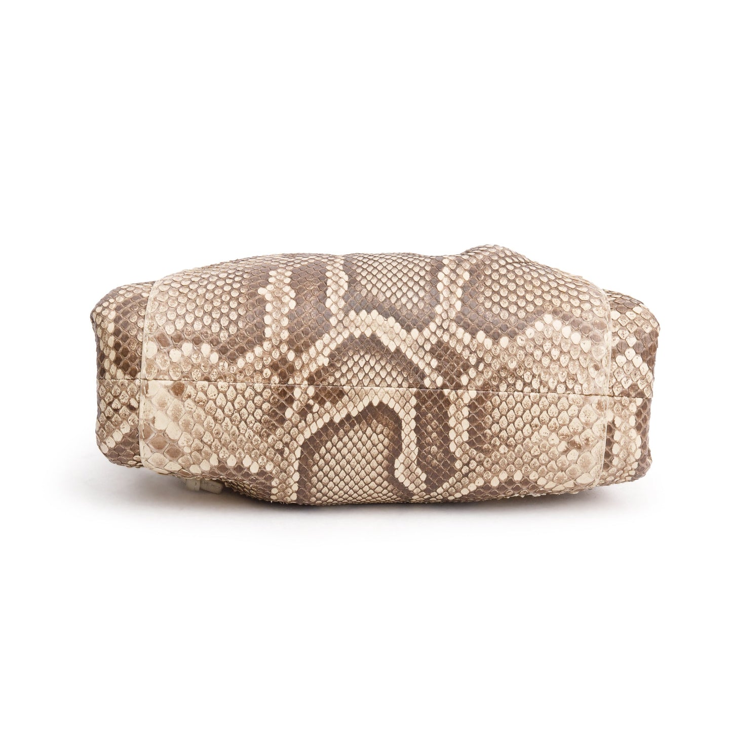 Bottega Veneta Neutral Python The Mini Pouch