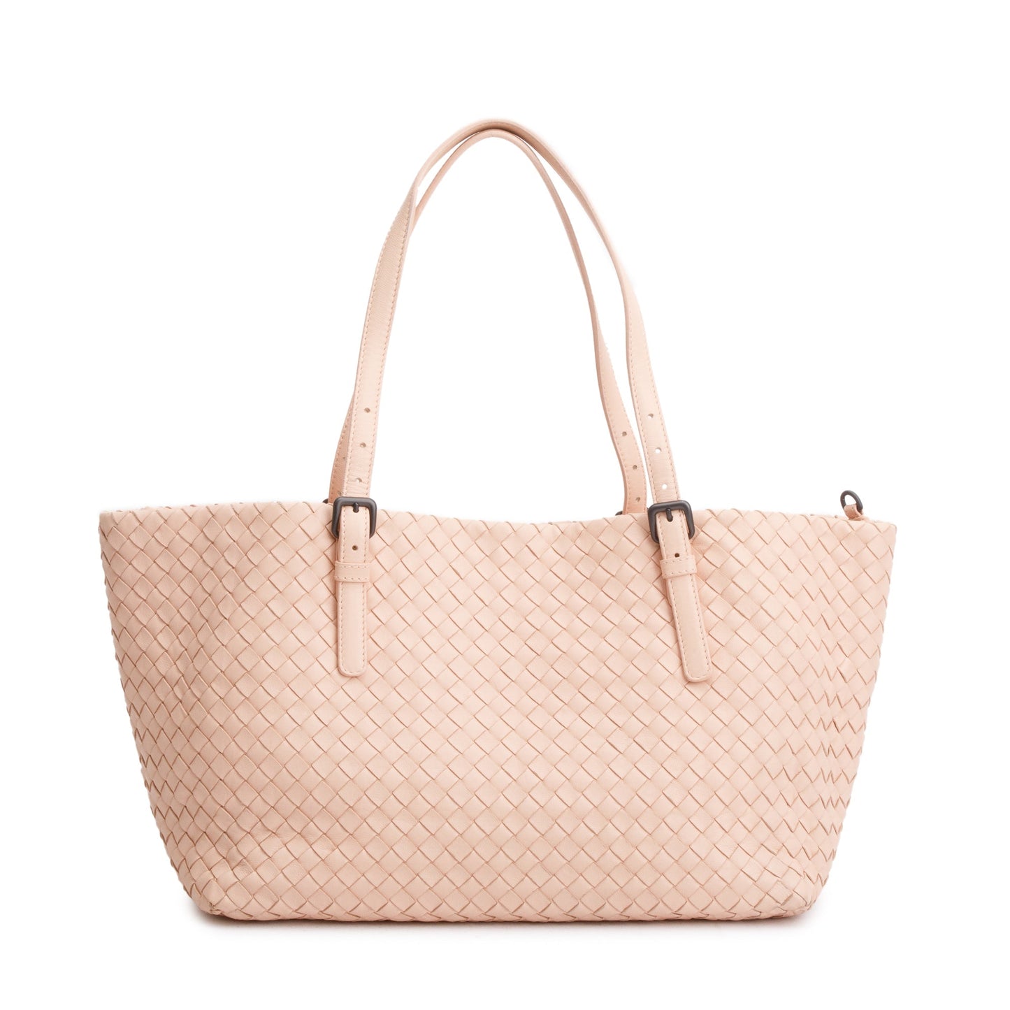 Bottega Veneta Pink Intrecciato Leather Medium Cesta Tote