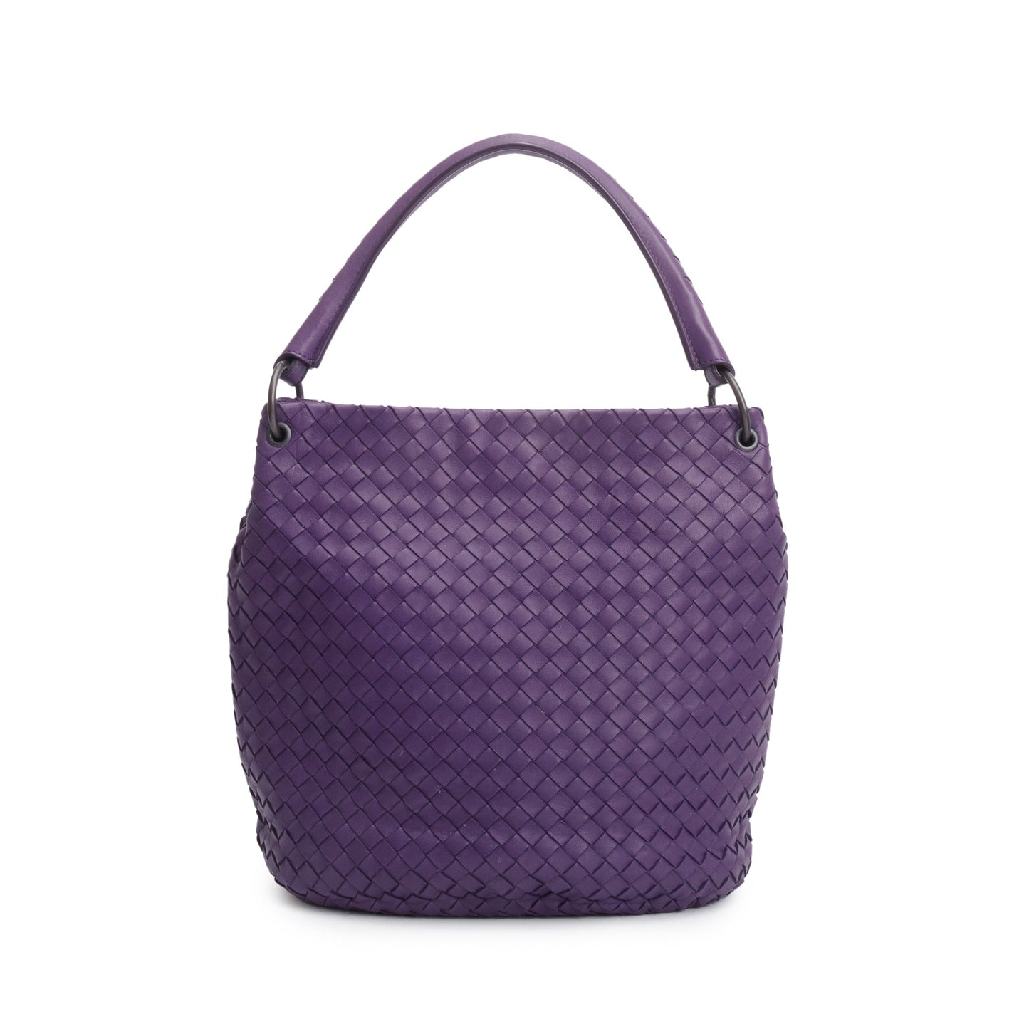 Bottega Veneta Purple Intrecciato Leather Parachute Hobo
