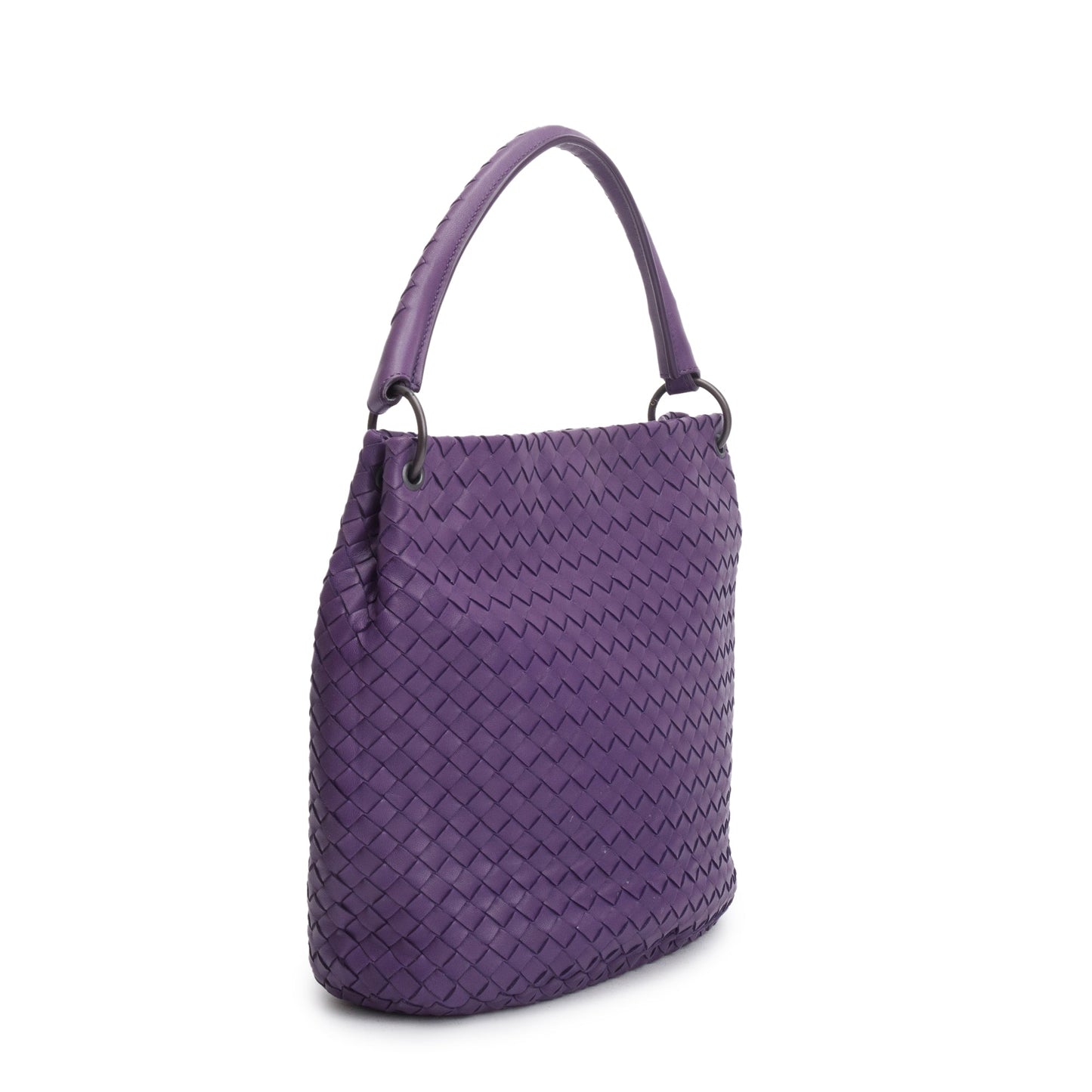 Bottega Veneta Purple Intrecciato Leather Parachute Hobo