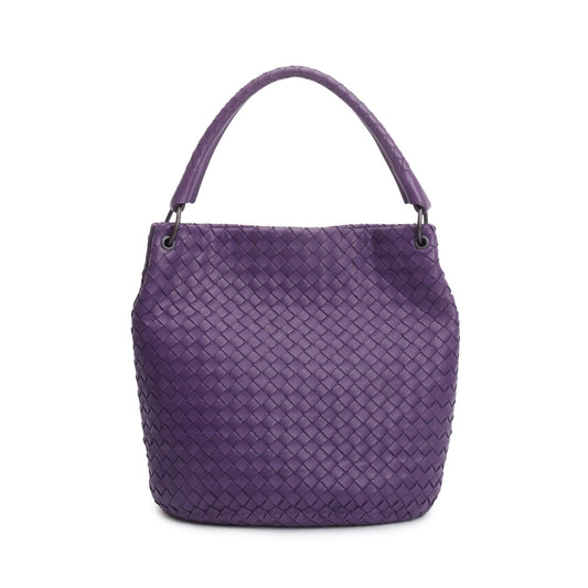 Bottega Veneta Purple Intrecciato Leather Parachute Hobo