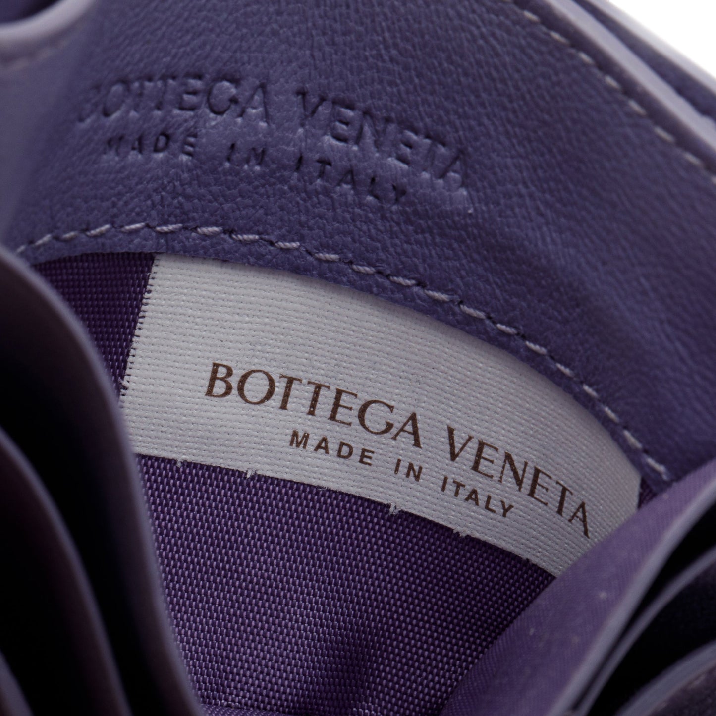 Bottega Veneta Purple Intrecciato Nappa Leather Intrecciato Card Holder