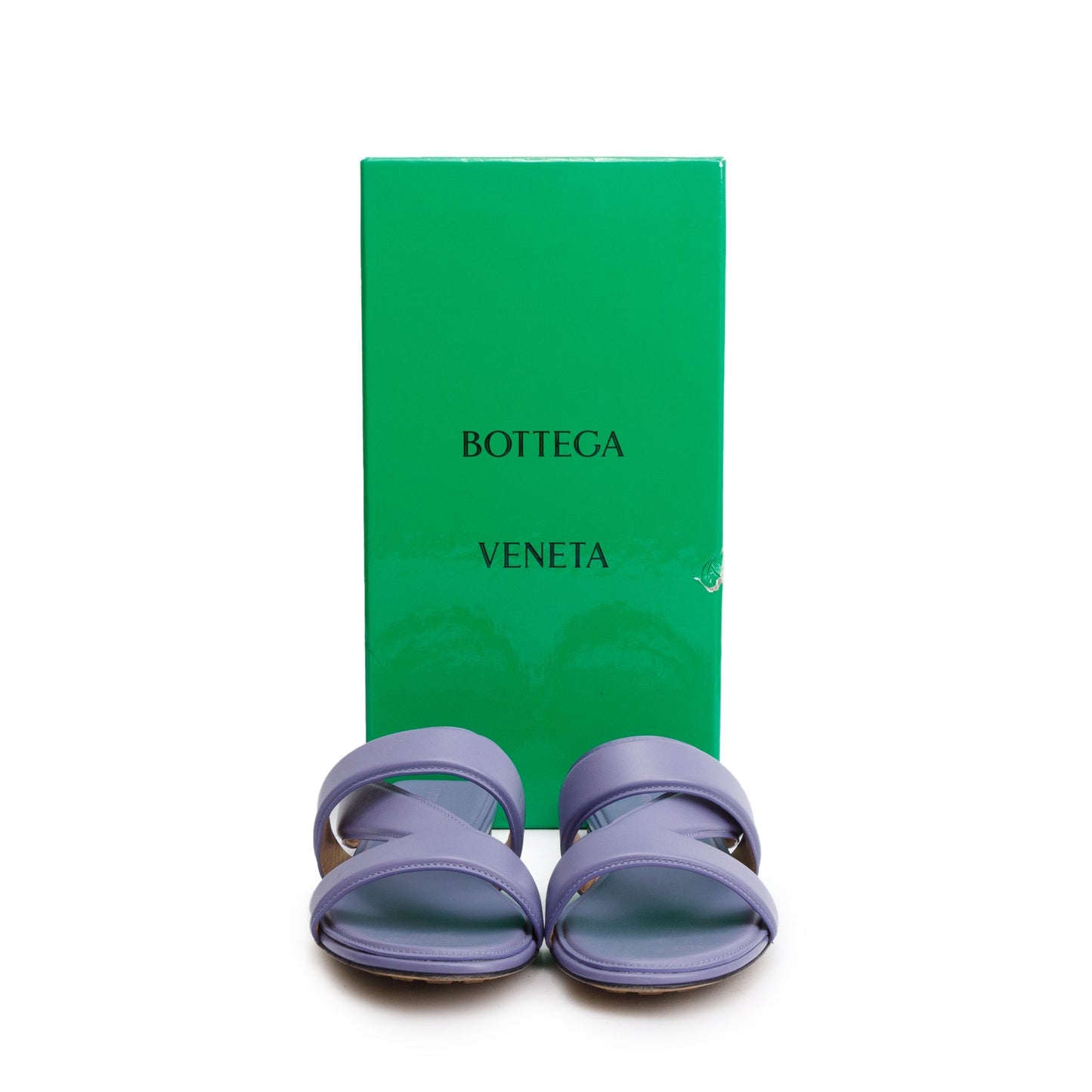 Bottega Veneta Purple Lambskin Leather The Band Flat Sandals, Size 40 w/ Box