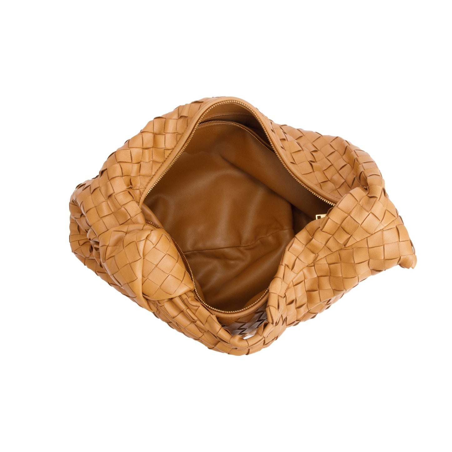 Bottega Veneta Tan Intrecciato Leather Large Jodie Bag