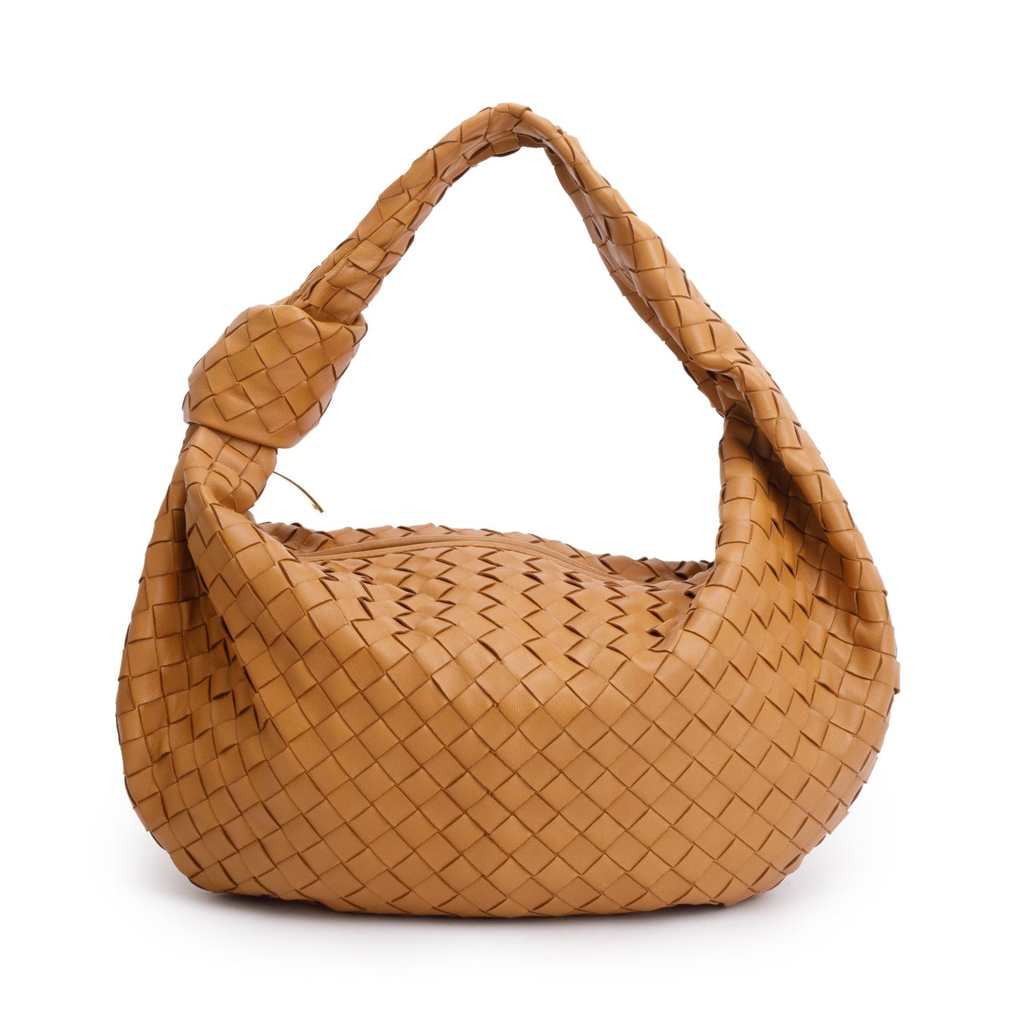 Bottega Veneta Tan Intrecciato Leather Large Jodie Bag