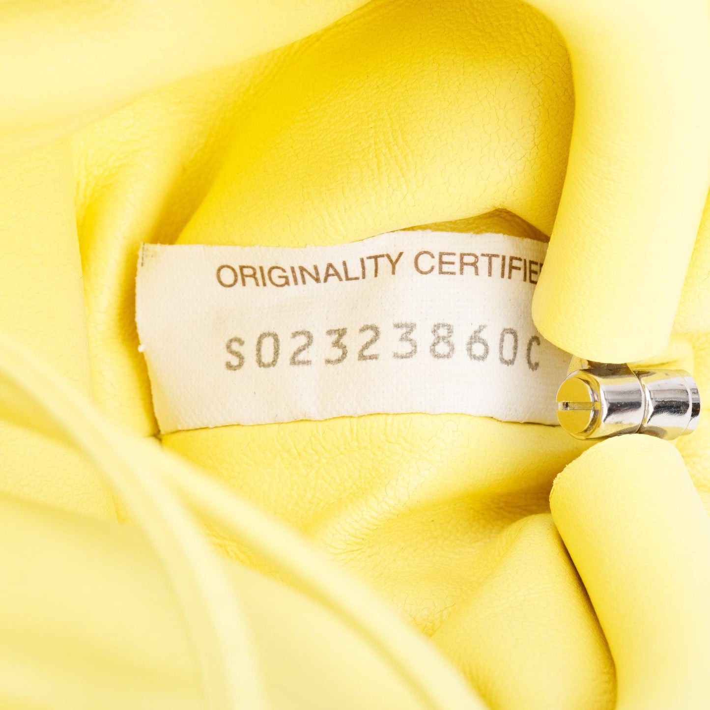 Bottega Veneta Yellow Calfskin Leather Extra Mini Pouch w/ Box