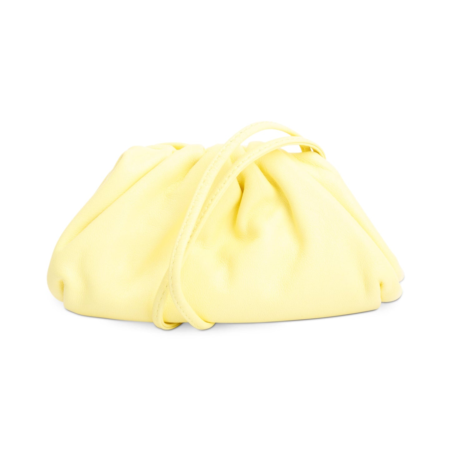 Bottega Veneta Yellow Calfskin Leather Extra Mini Pouch w/ Box