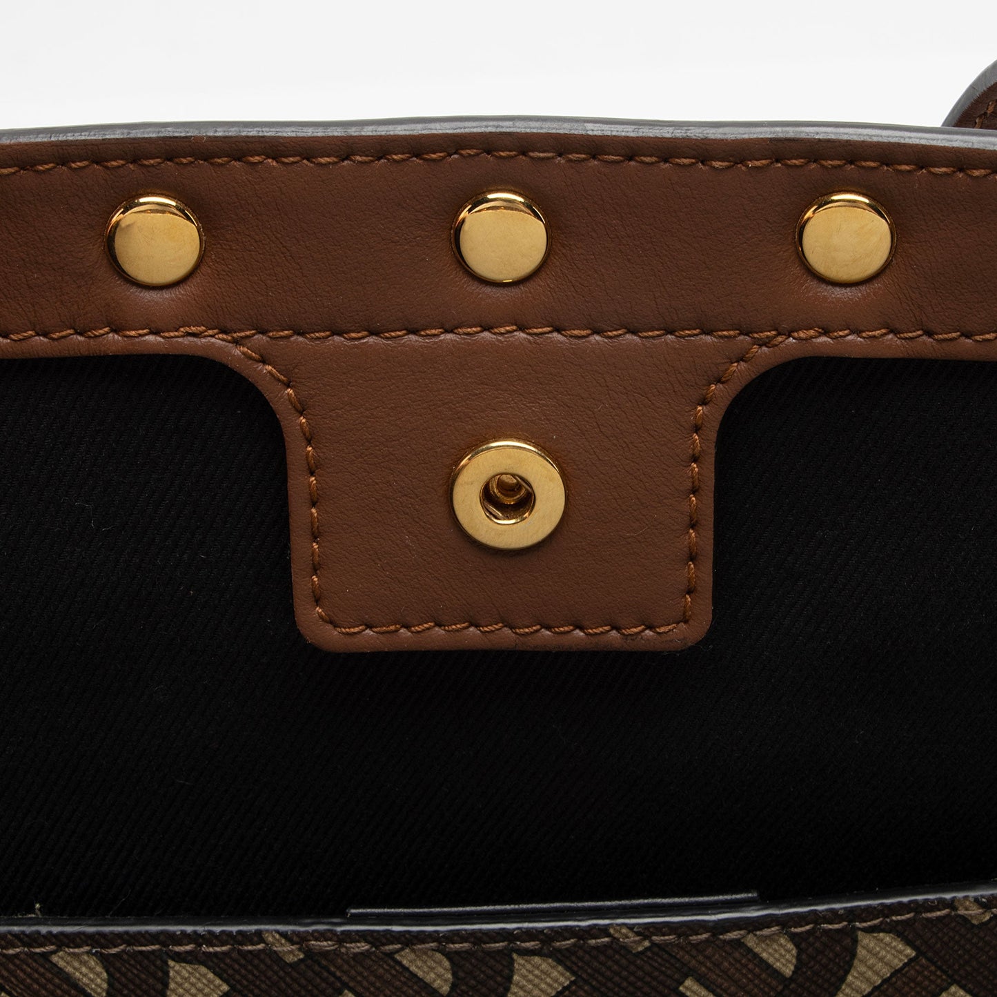 Burberry E-Canvas TB Monogram Studded Book Tote (SHF-TqIh4Z)