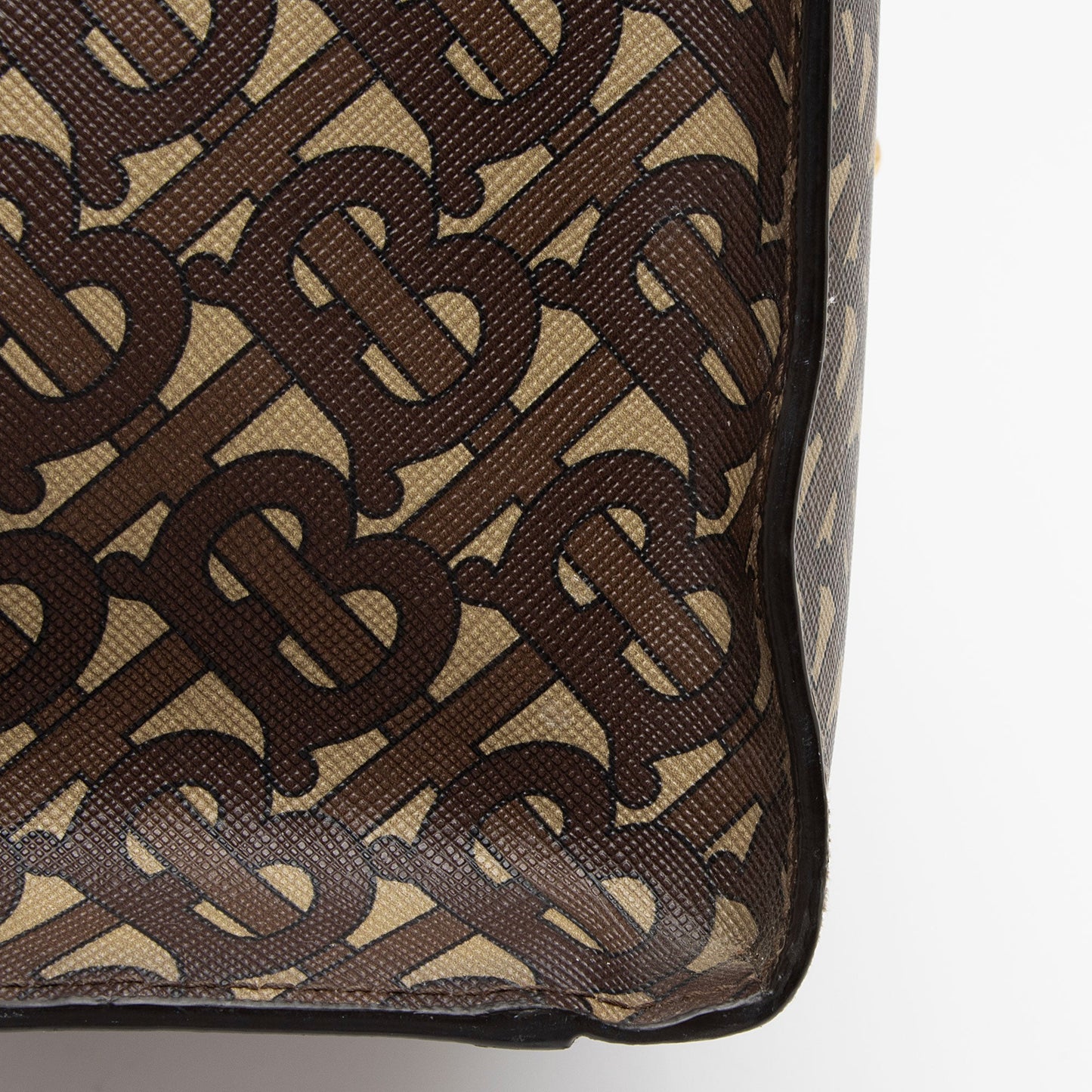 Burberry E-Canvas TB Monogram Studded Book Tote (SHF-TqIh4Z)