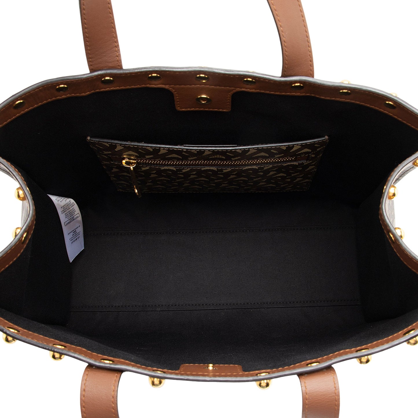 Burberry E-Canvas TB Monogram Studded Book Tote (SHF-TqIh4Z)