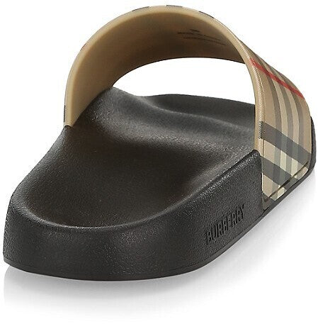 BURBERRY FURLEY VINTAGE CHECK SLIDES SANDALS
