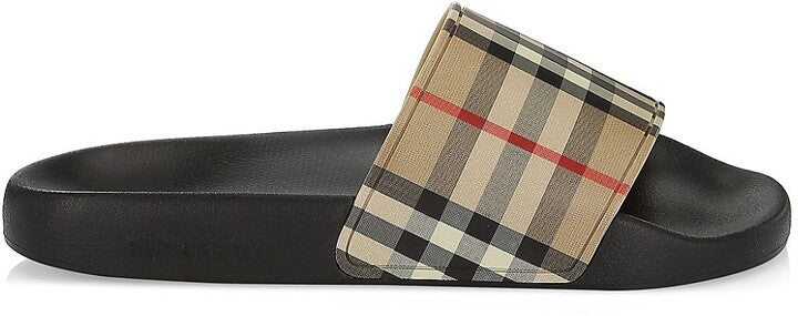 BURBERRY FURLEY VINTAGE CHECK SLIDES SANDALS