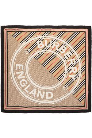 BURBERRY MONOGRAM HERITAGE SILK SQUARE SCARF