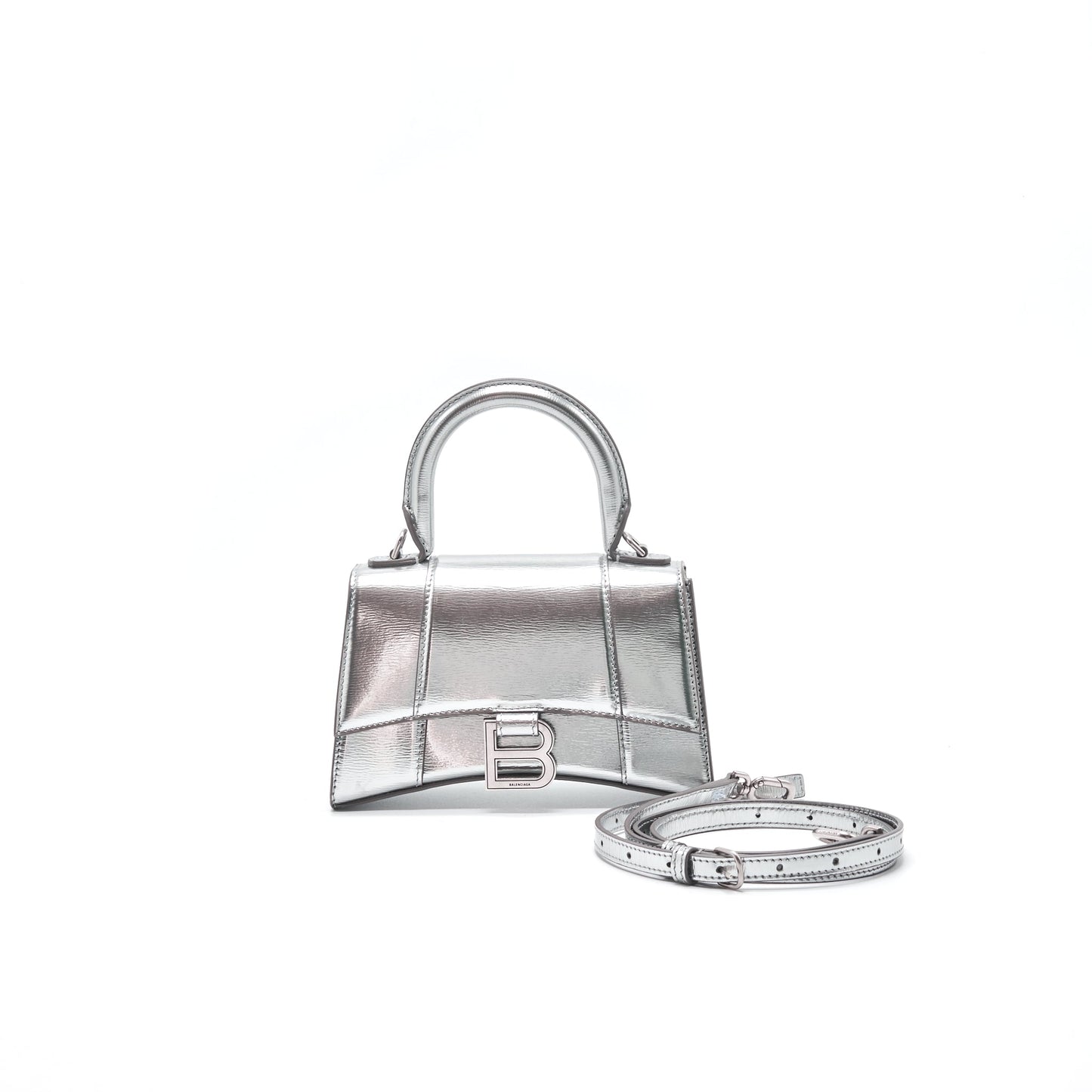 Balenciaga Hourglass XS Silver SHW