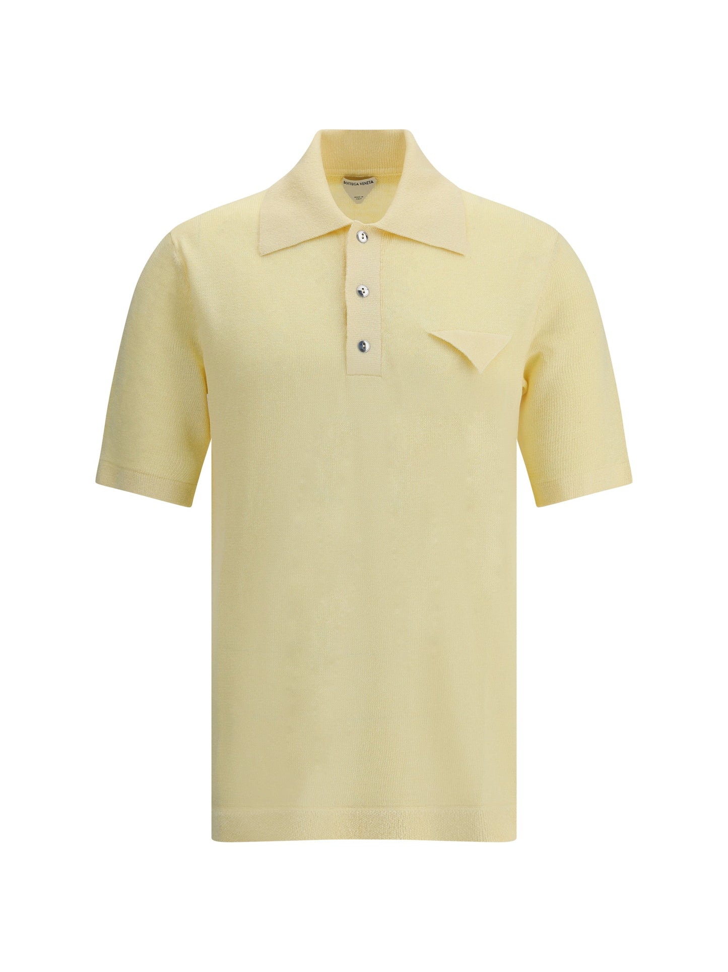 Bottega Veneta Men Linen Polo Shirt