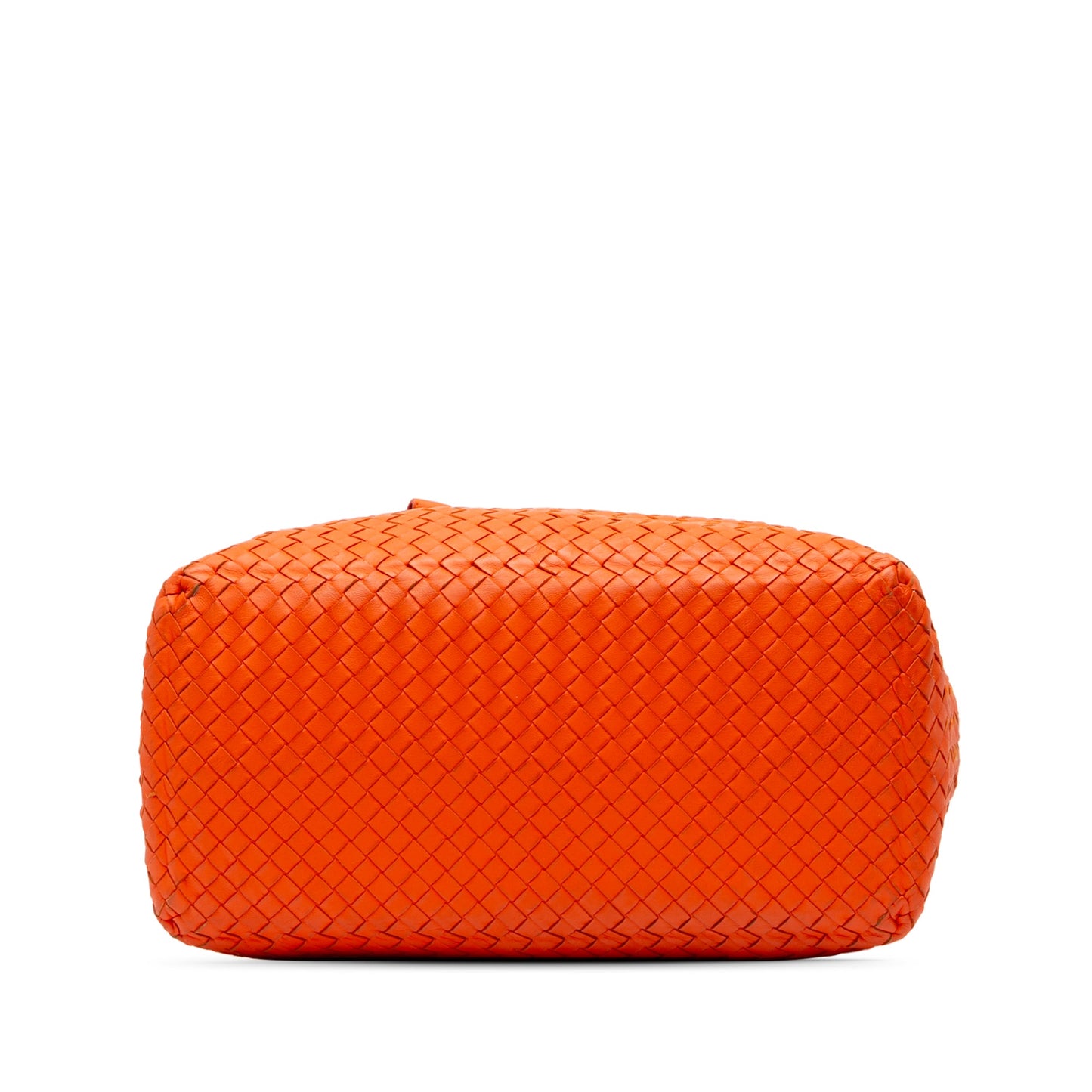 Orange Bottega Veneta Nappa Intrecciato Brick Tote