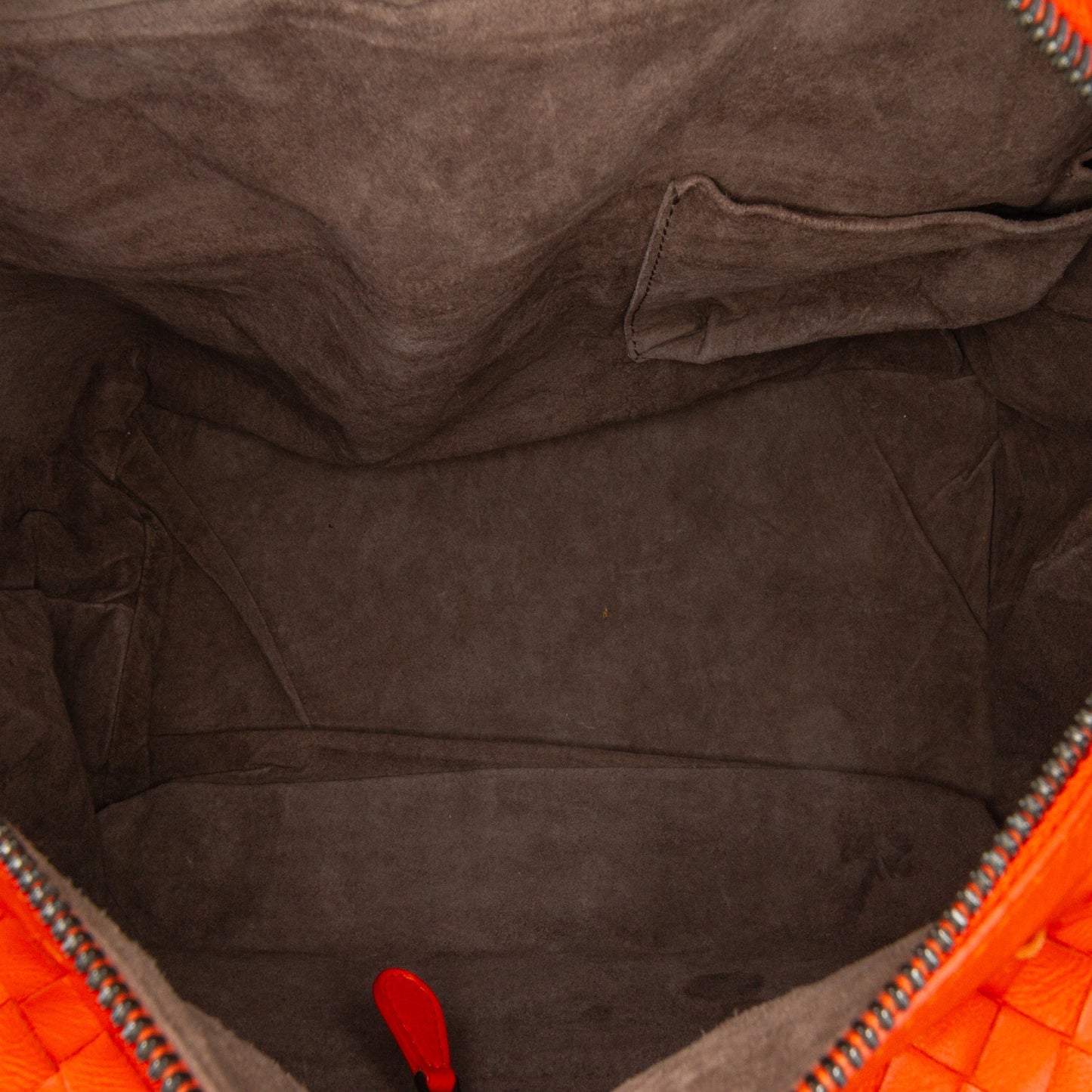 Orange Bottega Veneta Nappa Intrecciato Brick Tote