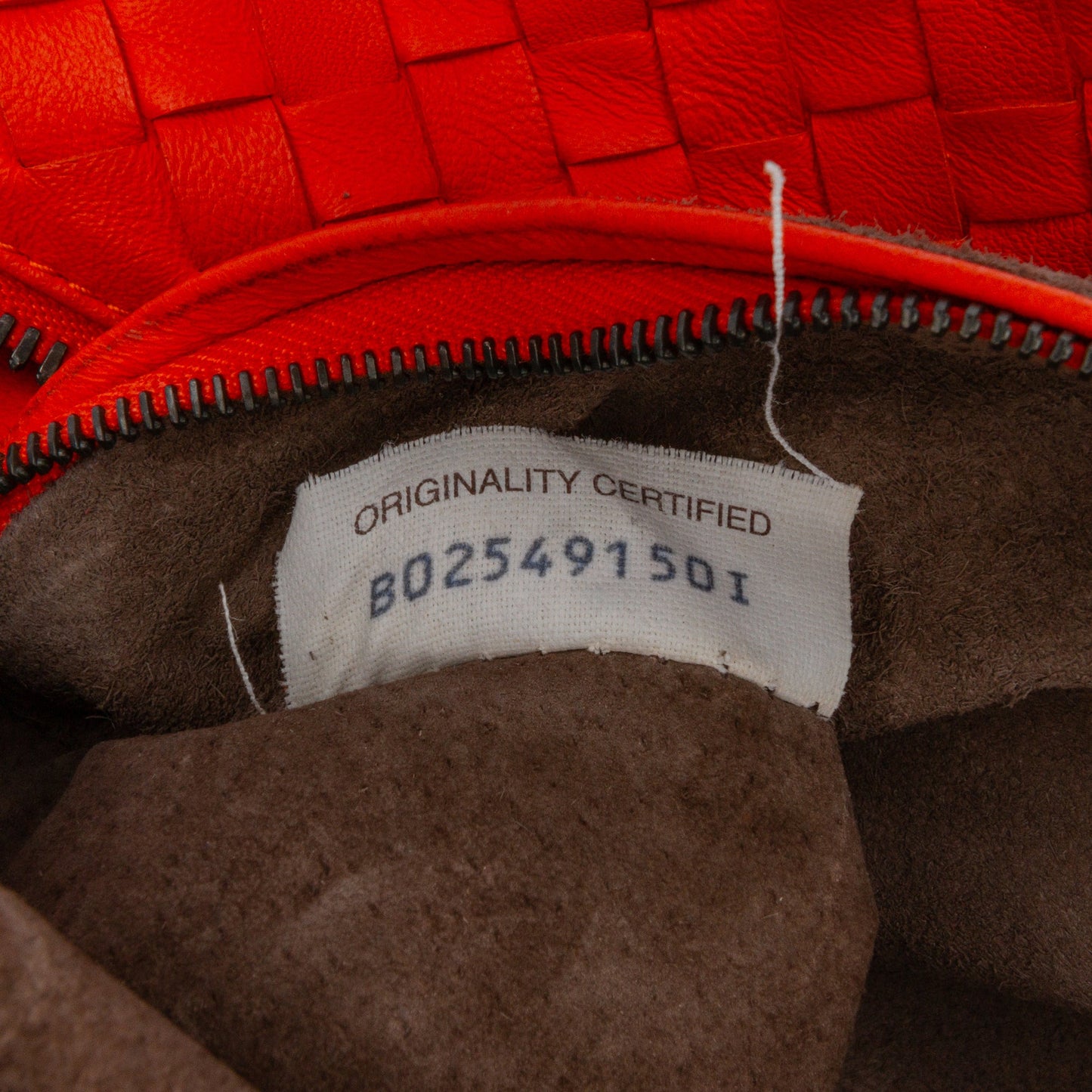 Orange Bottega Veneta Nappa Intrecciato Brick Tote