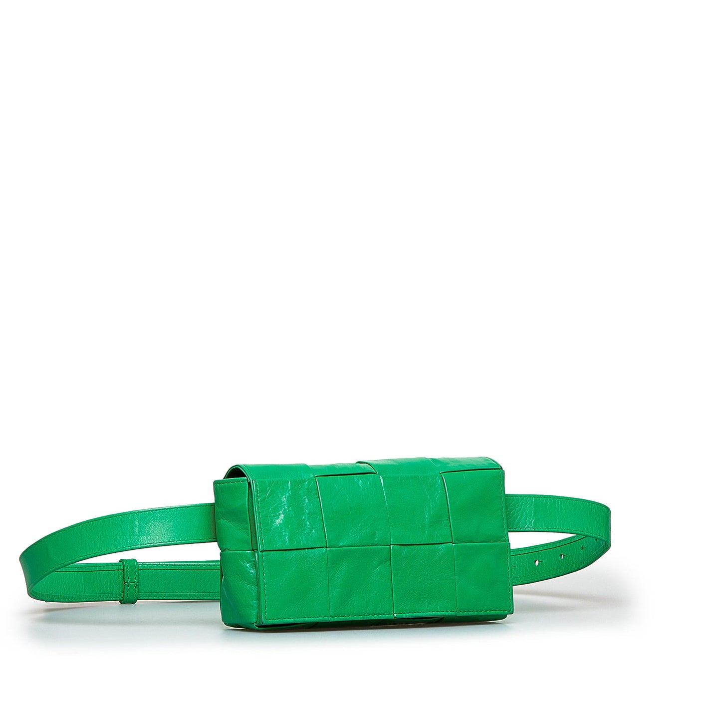 Green Bottega Veneta Mini Nappa Intrecciato Cassette Belt Bag