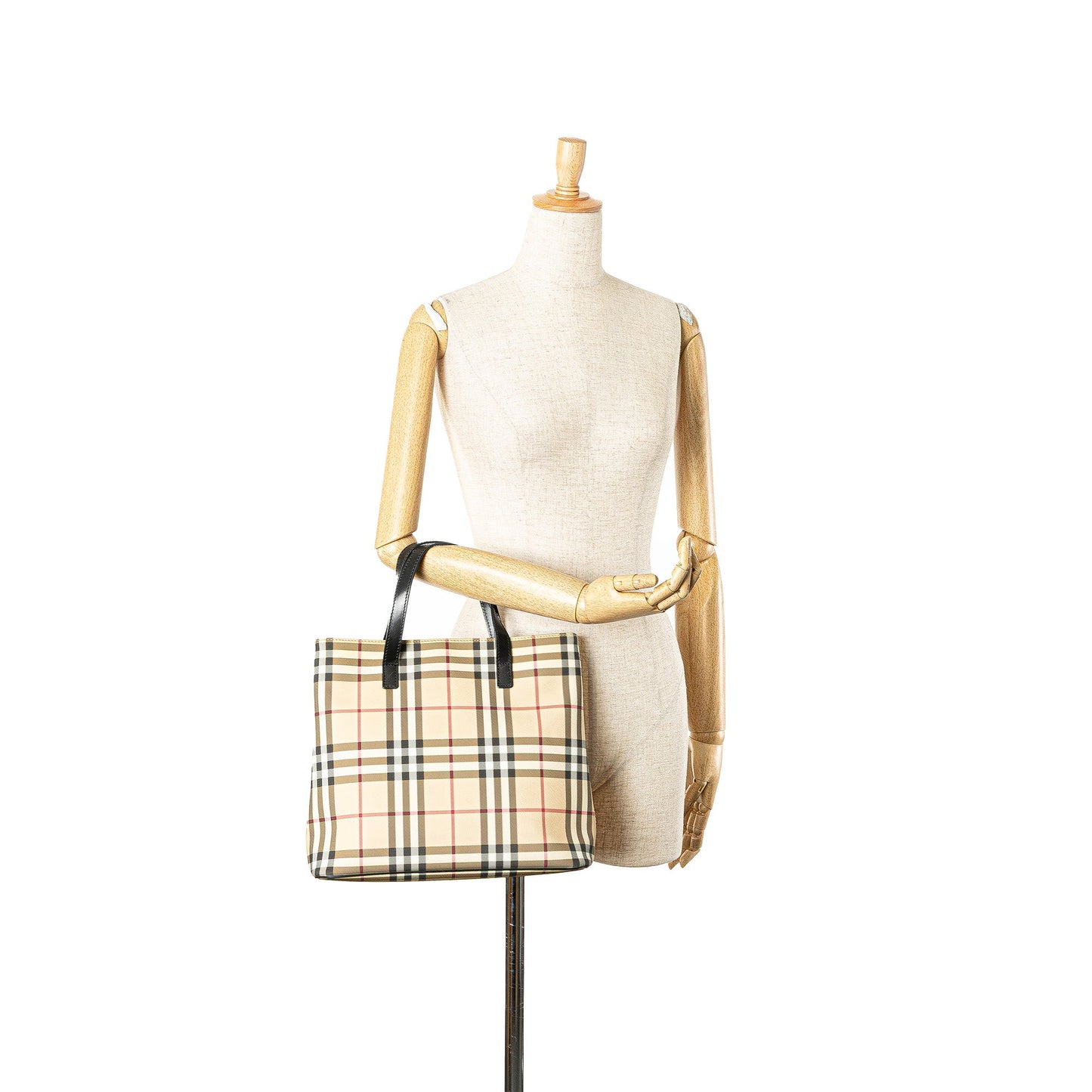 Brown Burberry House Check Canvas Tote