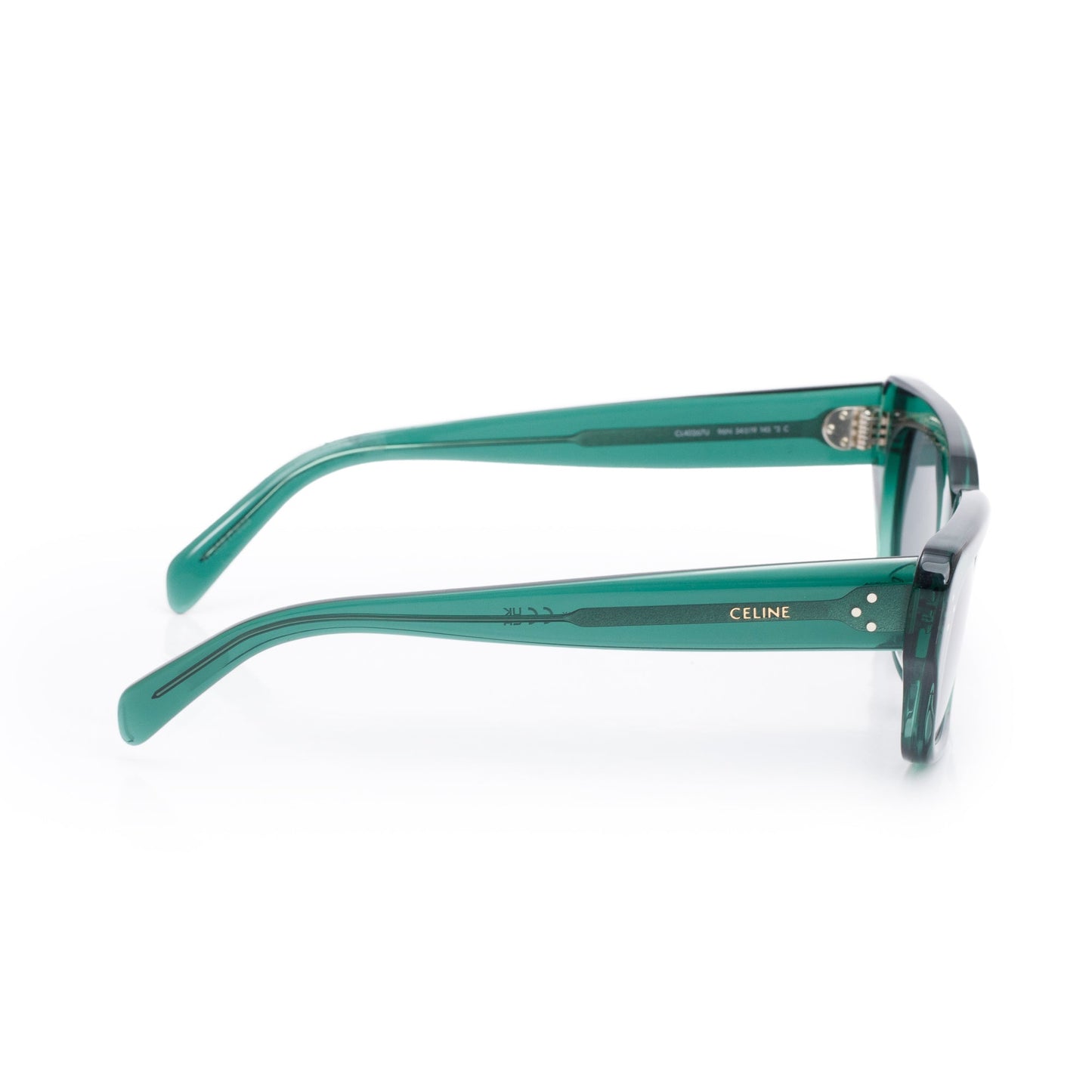 Celine CL40267U Green Acetate Rectangular Sunglasses