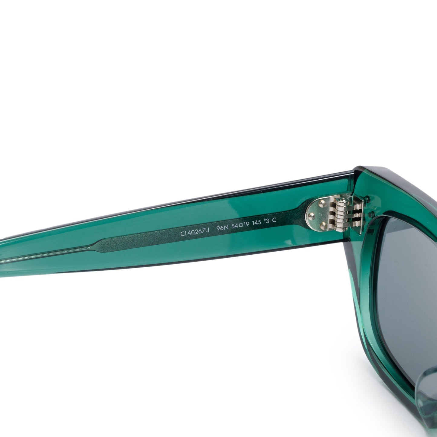 Celine CL40267U Green Acetate Rectangular Sunglasses