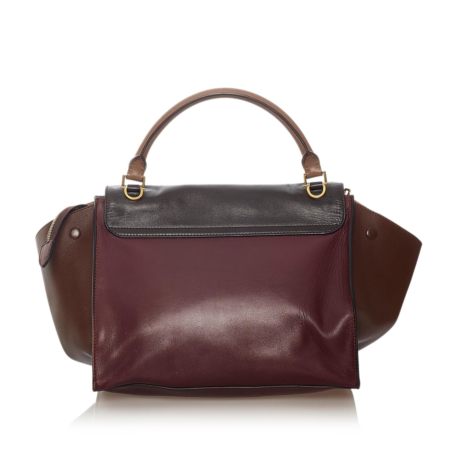 Celine Trapeze Tricolor Leather Handbag (SHG-27373)