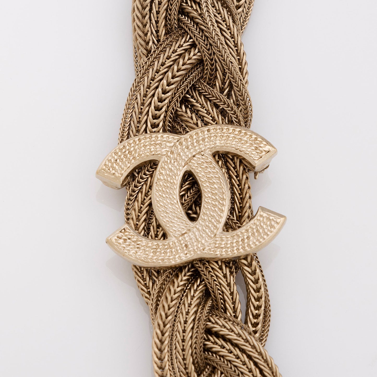 Chanel Braided Chain CC Necklace (SHF-y3HmeN)