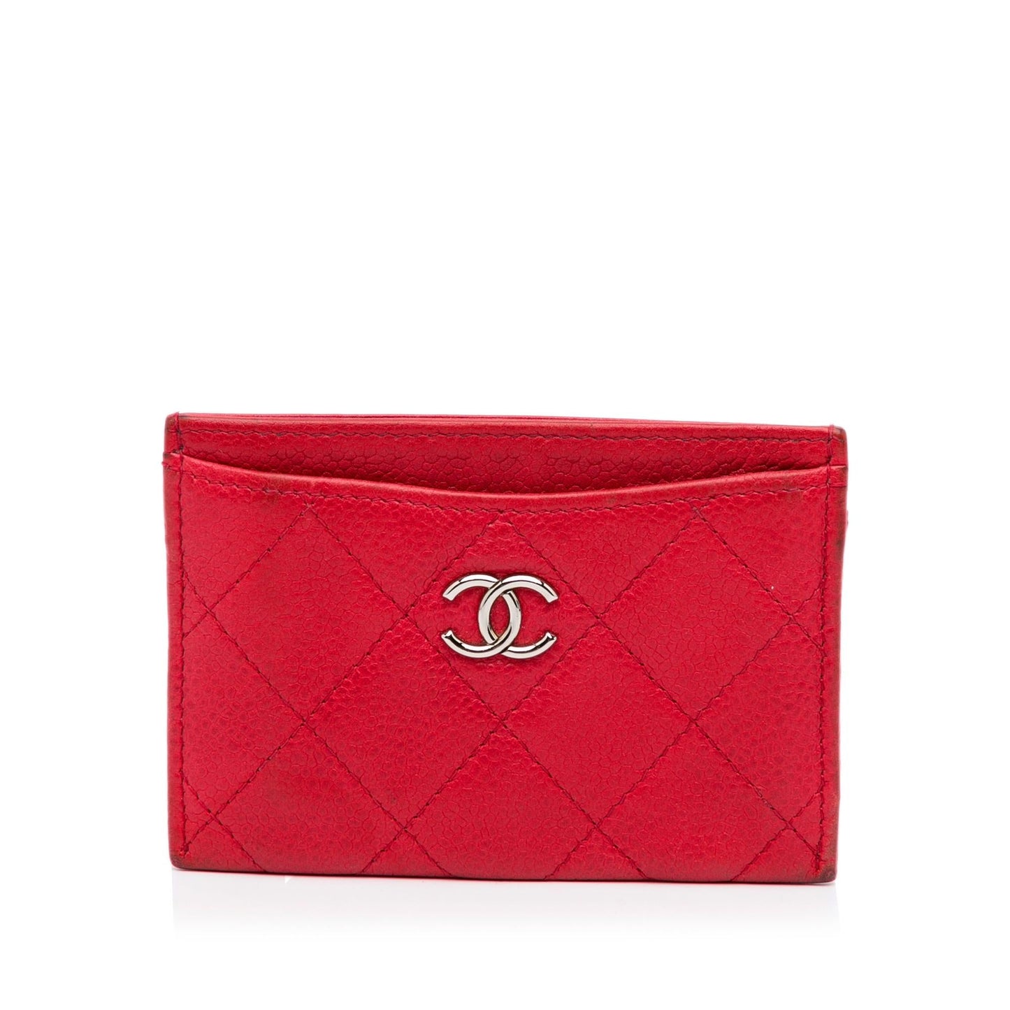 Chanel CC Caviar Card Holder (SHG-Nip8du)