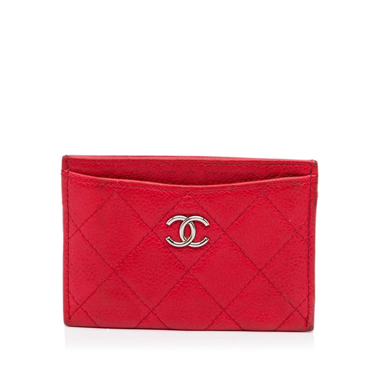 Chanel CC Caviar Card Holder (SHG-Nip8du)