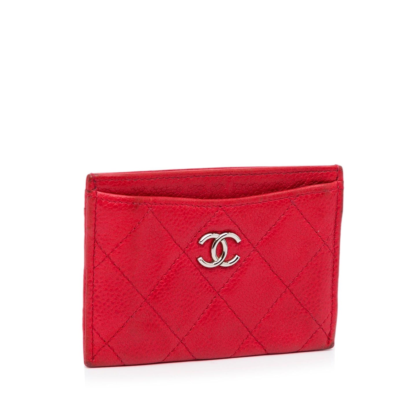 Chanel CC Caviar Card Holder (SHG-Nip8du)