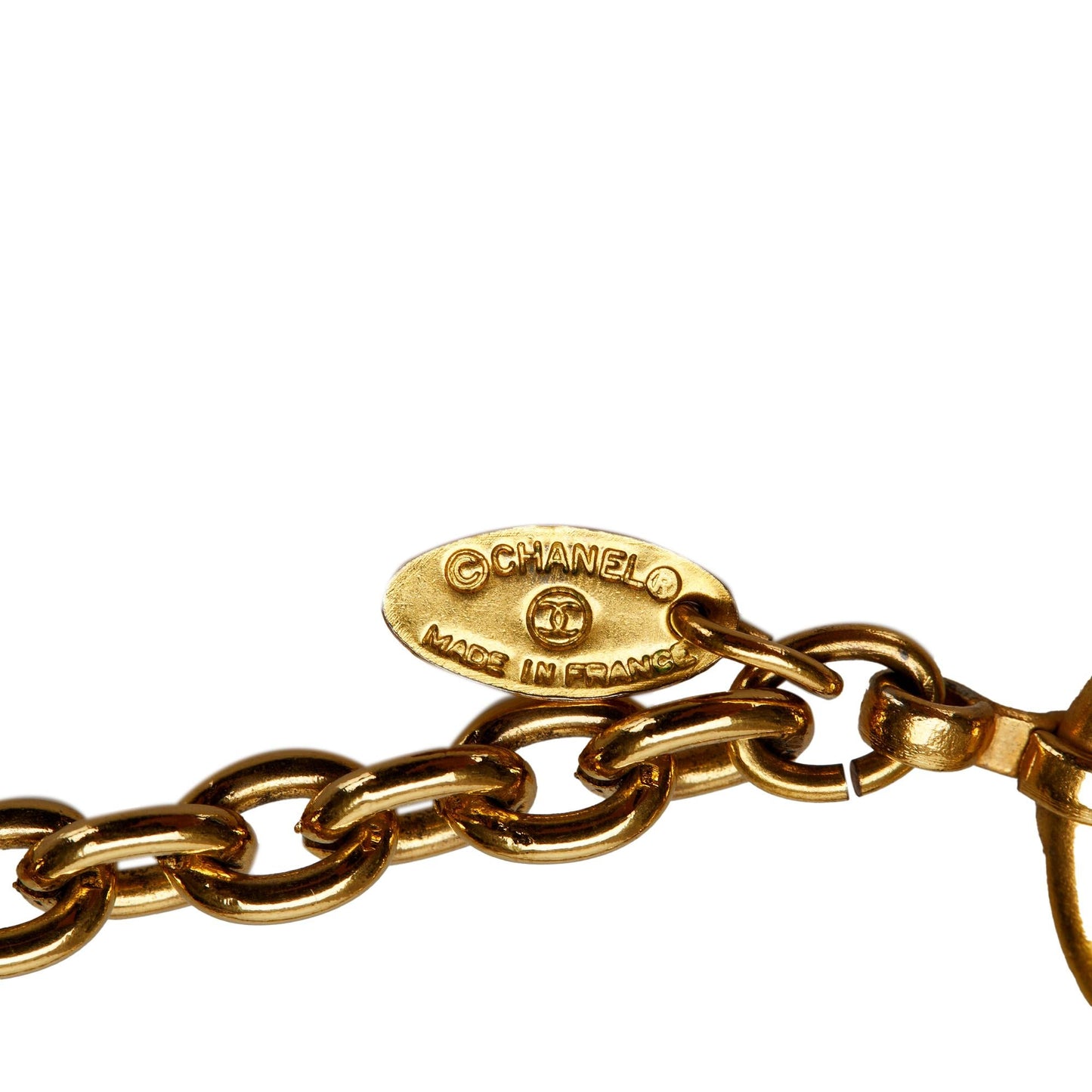 Chanel CC Diamond Shape Pendant Necklace (SHG-0SG6I9)