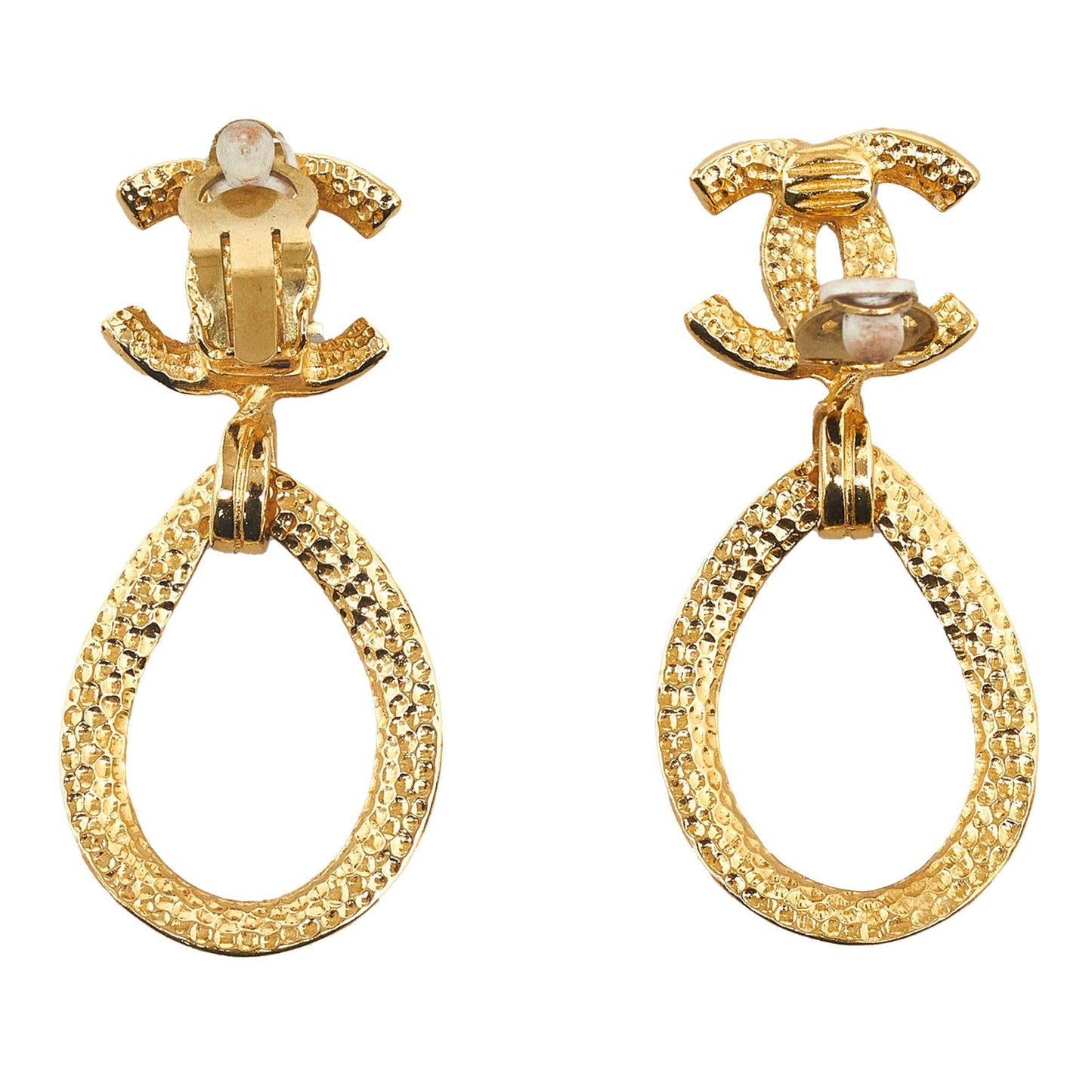 Chanel CC Drop Earrings (SHG-6M0tns)
