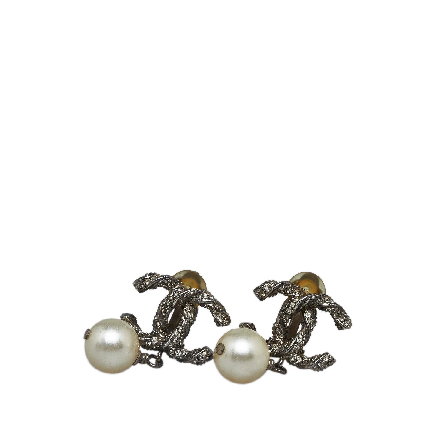 Chanel CC Faux Pearl Clip-On Earrings (SHG-4Z7KgP)